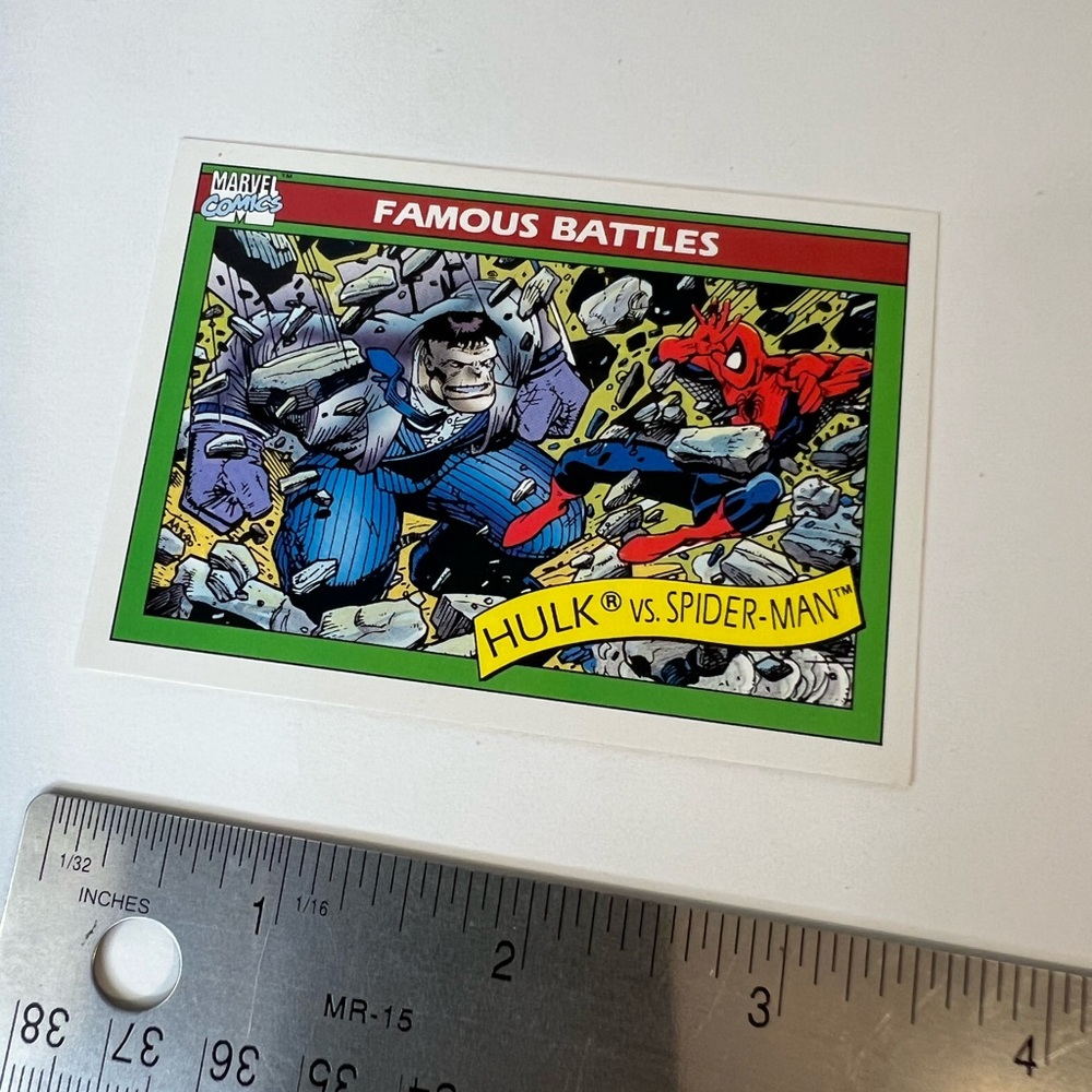 HULK vs. SPIDER-MAN 1990 Impel Marvel Universe Famous Battles #114